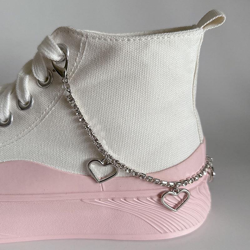 Fashion Metal Shoes Chain Men Women Casual Shoe accessories Side Detachable Shoe Decoration DIY Hip hop punk Shoes Charms