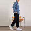Li Ning Sports Basketball Series Loose Casual Denim Jacket Autumn Men Jacket Denim-Blue AJDR441-1
