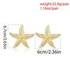 2 Pairs Summer Beach Starfish Stud Earrings For Women Cartilage Tragus Piercing Jewelry Fashion Vacation Accessories