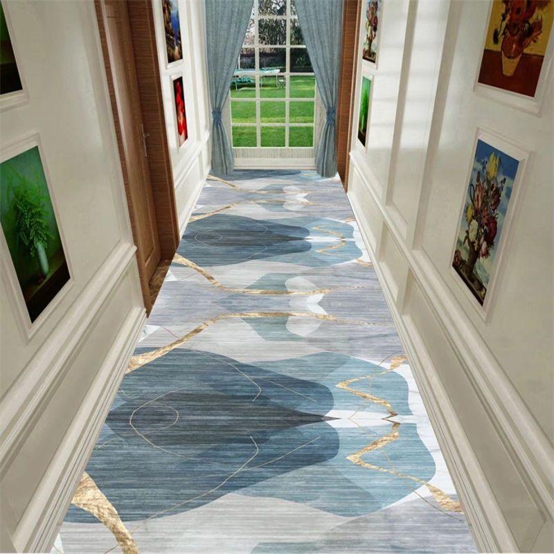 Nordic Geometric Long Corridor Carpet Light Luxury Home Hotel Runner Rugs Can Be Customized Villa Stair Mat Non-slip Hallway Rug