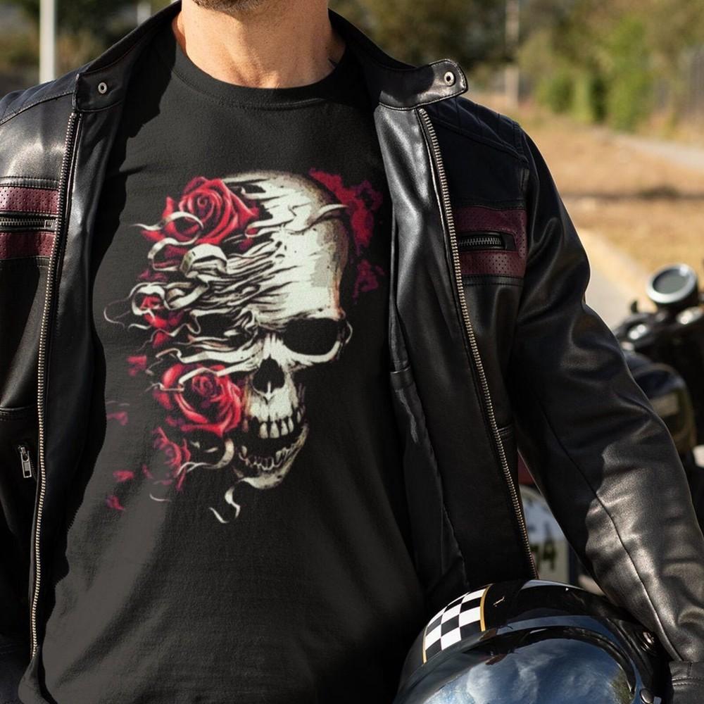 Skulls Shirt, Skeleton Shirt, Goth Shirt, Halloween Shirt, Skull T-Shirt,  #26 Unisex T-Shirt L