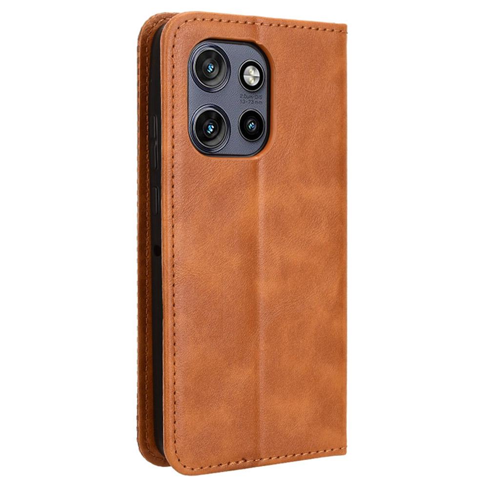 For Motorola Thinkphone 25 5G/Edge 50 Neo 5G/Moto S50 5G Leather Case Wallet Stand Retro Texture Phone Cover