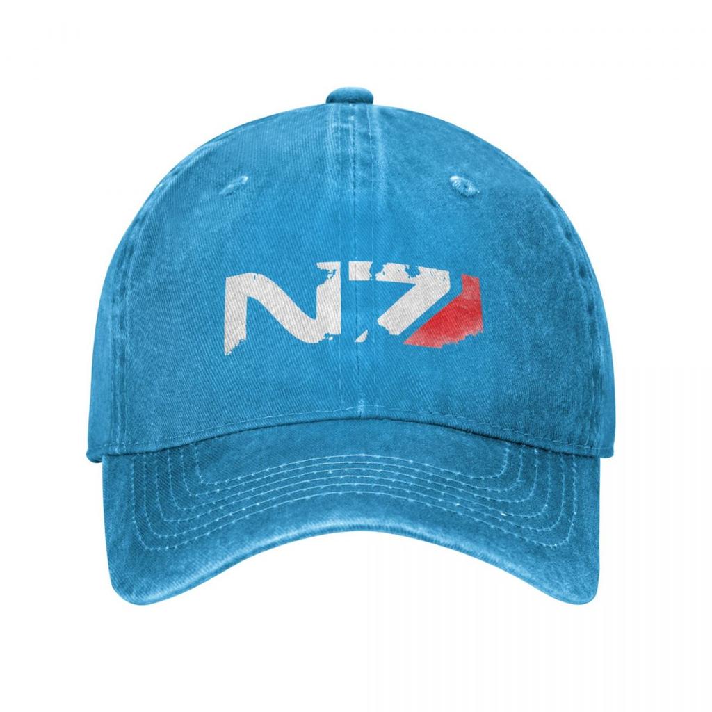 Mass Effect N7 Baseball Cap Video Game Logo Men Women Designer Trucker Dad Hat Spring Fitted Retro Kpop Rock Baseball Caps