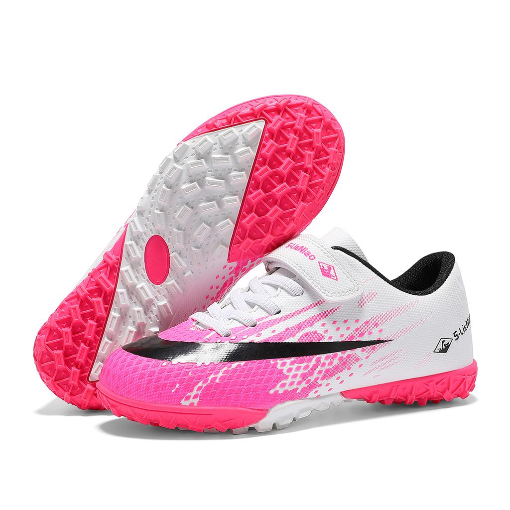 Kids Firm Ground Soccer Cleats, Boys & Girls Athletic Outdoor TF Football Shoes, Children's Lightweight Football Training Shoes