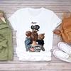 Women Cartoon Momlife Mom Mother Boy Girl Print Mother Lady T Shirts Top T Shirt