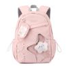 Women's Solid Color Backpack Large Capacity Student Schoolbag
