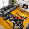 Tappeto in Velluto Cristallo Peluche Stampa Harley-Davidson Anti?Indumenti da notte?Tappeto da Pavimento Resistente per Decorazione Domestica Interna