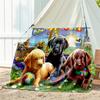 1pc dog pattern blanket, all season lightweight home office outdoor nap multifunctional blanket