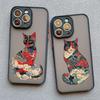Japanese-style Colorful Cat Design Phone Case For iPhone 16 15 14 Pro Max Plus 11 12 13 Mini Pro Max XR X XS 7 8 SE2 Back Covers