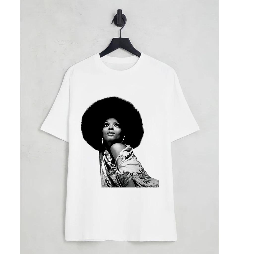 Diana Ross Vintage Afro Beauty Graphic T-Shirt M