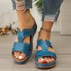 New Large-size Platform Wedge Flip-flops for Women, Sheer Open-toe Thick-soled Shoes for Women Devotion