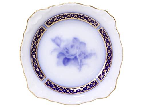 Okura Pottery Technique Series "Blue Imperial" 10cm Relief Small Plate, Made in Japan, 119H/9581