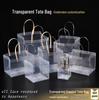 In Stock: Frosted PVC Transparent Tote Bag for Gifts and Souvenirs, Ideal for Christmas and Weddings