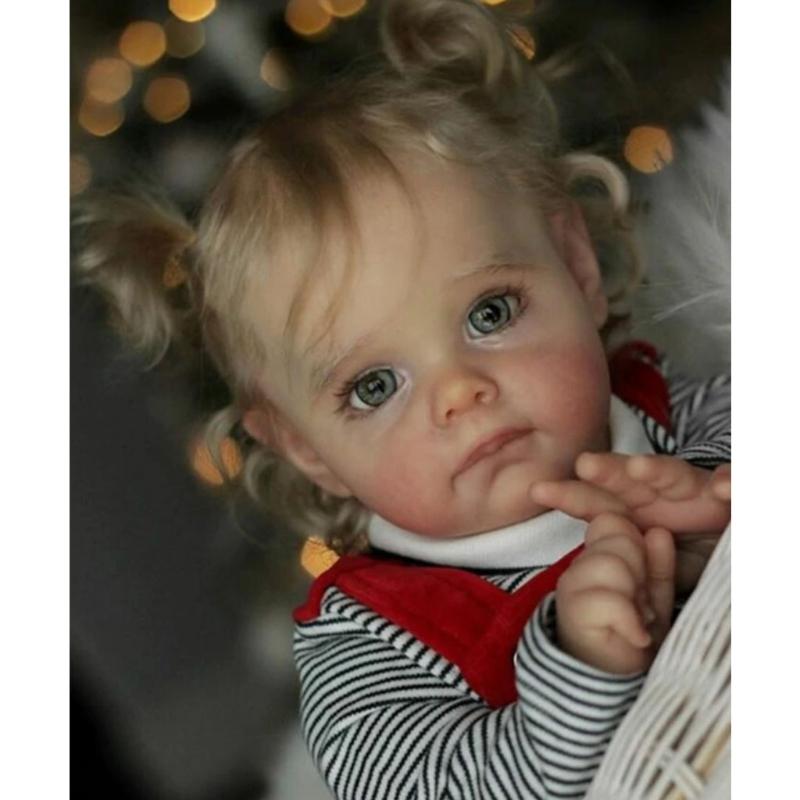 58cm/23inch Unpainted Reborn Toy Realistic Newborn Baby Interactive for Doll DIY for Doll Kit with Vinyl for Head Legs A