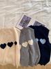2025 Autumn/Winter Women's Heart Jacquard Wool Vest - 100% Wool, Round Neck, Loose Fit