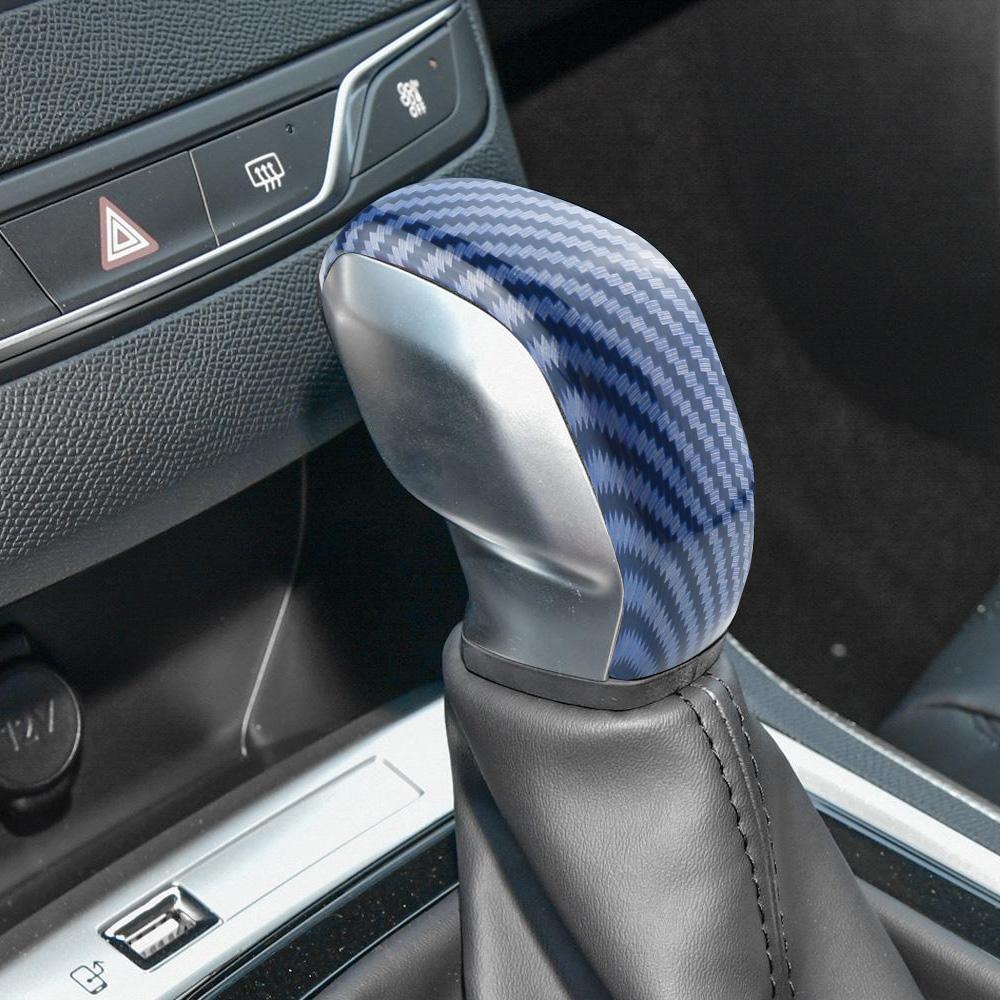 ABS Carbon Fiber Car Gear Head Shift Knob Cover Trim Stickers for Peugeot 308 308s 408 Interior Accessories