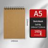 Thickened Sketchbook: 16 Coil-Bound Sheets, 8 Drawing Pages for Kids, Free Shipping