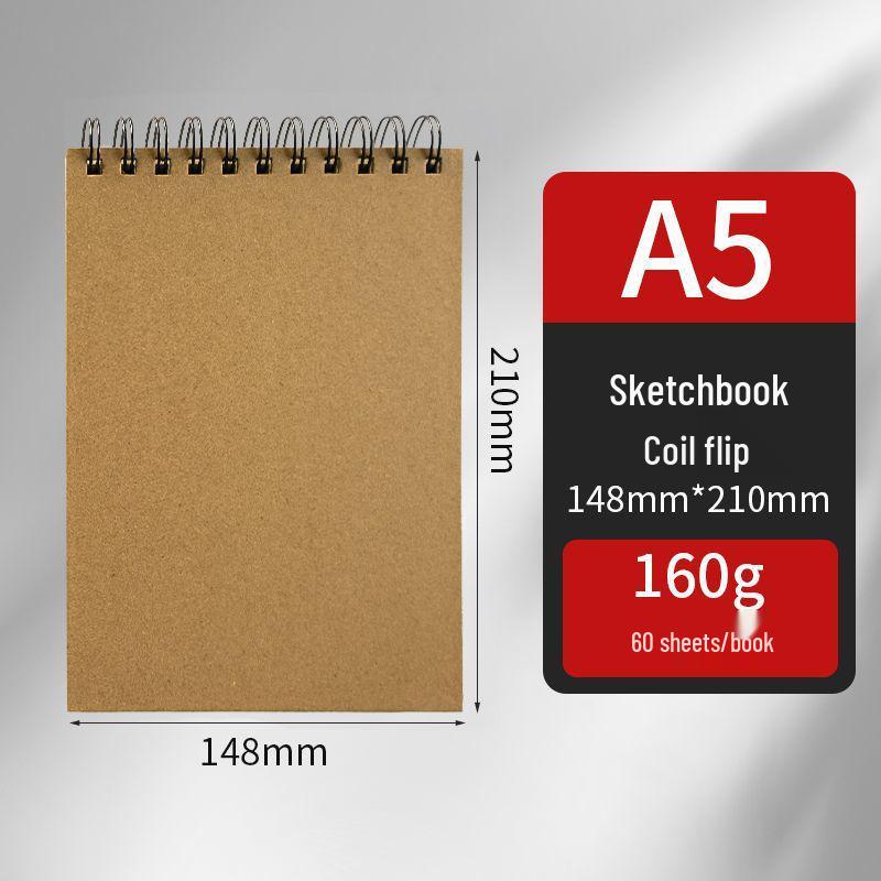 Thickened Sketchbook: 16 Coil-Bound Sheets, 8 Drawing Pages for Kids, Free Shipping