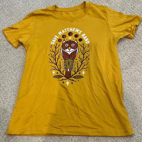 Dave Matthews Band Winter Tour Concert Shirt Yellow Unisex S-5XL XXXXL