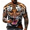 Summer Fashion Tiger Lion 3D Printing Cool Casual Street Style T-shirt for men