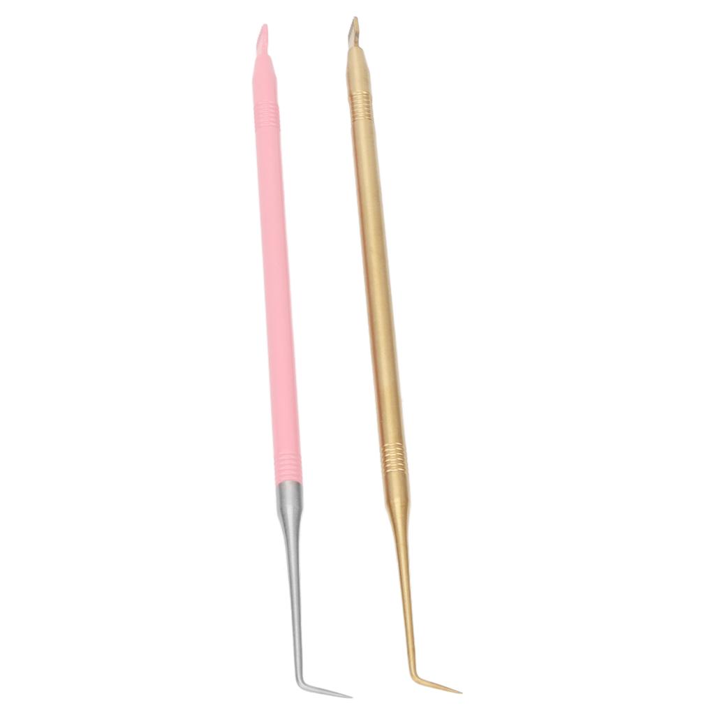 2pcs B6 Lash Perm Lift Tools Curved Tip Short Comb Stainless Steel Lash Separation Rod