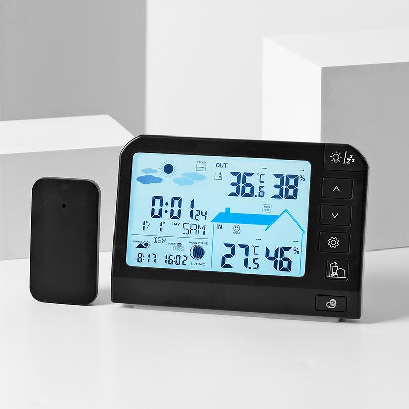Color Screen Weather Clock: LCD Display, Indoor/Outdoor Thermometer & Hygrometer