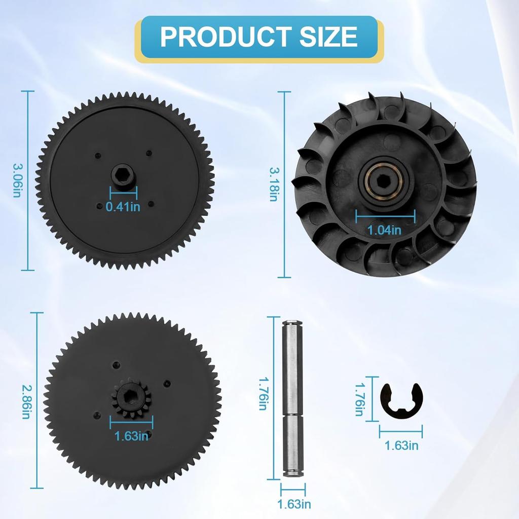 9-100-1132 Drive Train Gear Kit for Zodiac Polaris 360, 380, Vac-Sweep 360 & 380 Pool Cleaner, Pool Cleaner Drive Gear Rebuild Replacement Parts with