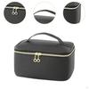 Cosmetic Bag Organizer Lightweight Pouch Essentials with Handle and Divider PU Portable Polyester