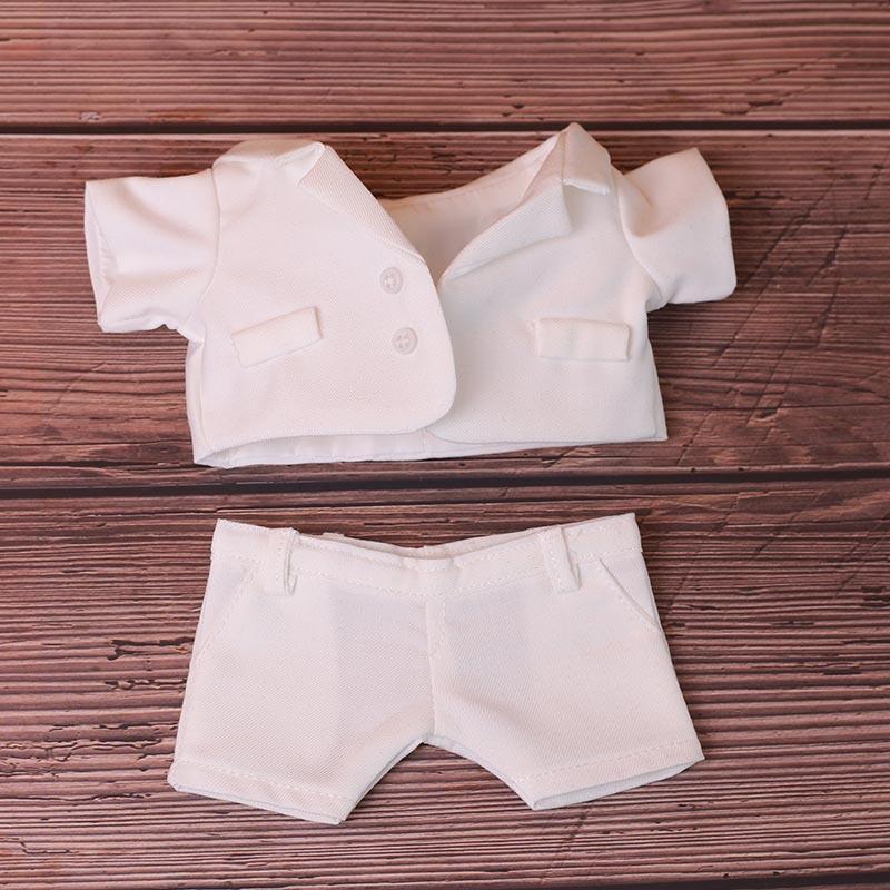 For 15cm 20cm Plush Cotton Doll Clothes Formal Suit Pants Set Plush Stuffed Doll Outfit Accessories Changjing Dress Game Toys