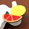 Handgefertigte gespleißte Acrylplatte Wassermelone Zitrone Frucht Brosche, personalisiert und vielseitig