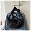 Women Fashion Large Capacity Cotton-padded Bag Puffy All Matched Underarm Bag Quilted Retro Shoulder Bag