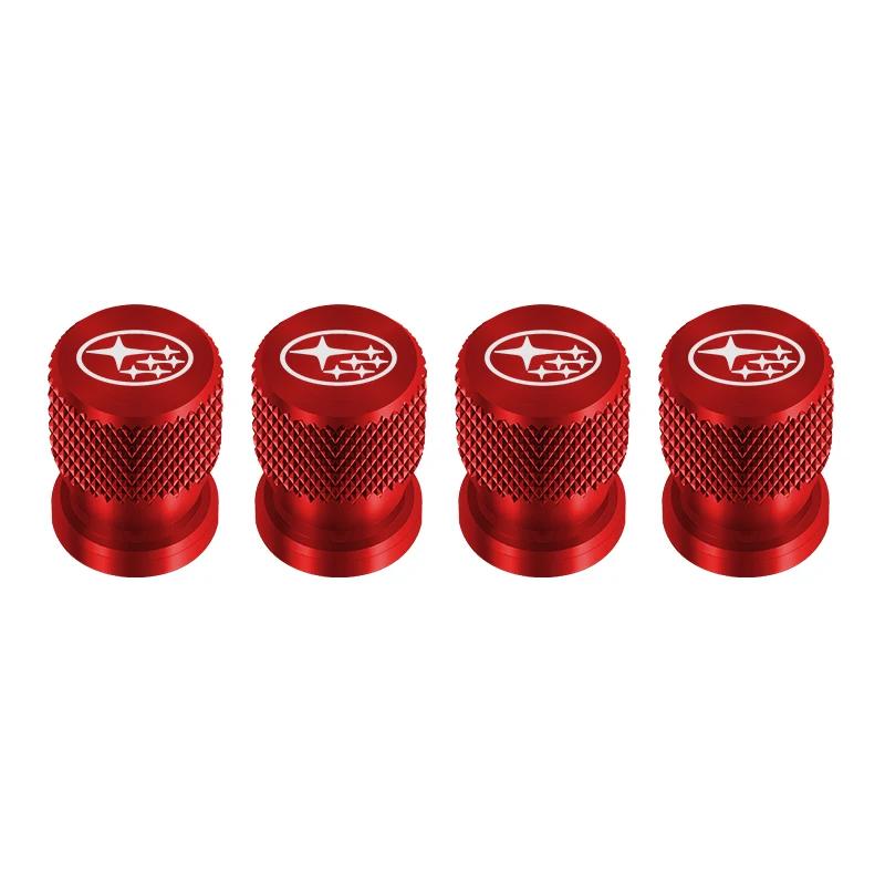 4pcs Car Tire Valve Cap Car Tyre Air Stems Covers For SUBARU Forester Impreza Legacy Outback WRX STI BRZ Auto Accessories Y10