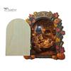 Decorative Baseboard Elf Door Wooden Halloween Decor, 2D Fairy Mouse Miniature Wall Autumn Theme Tale Ornaments Hanging, Rustic Shelf Ornament