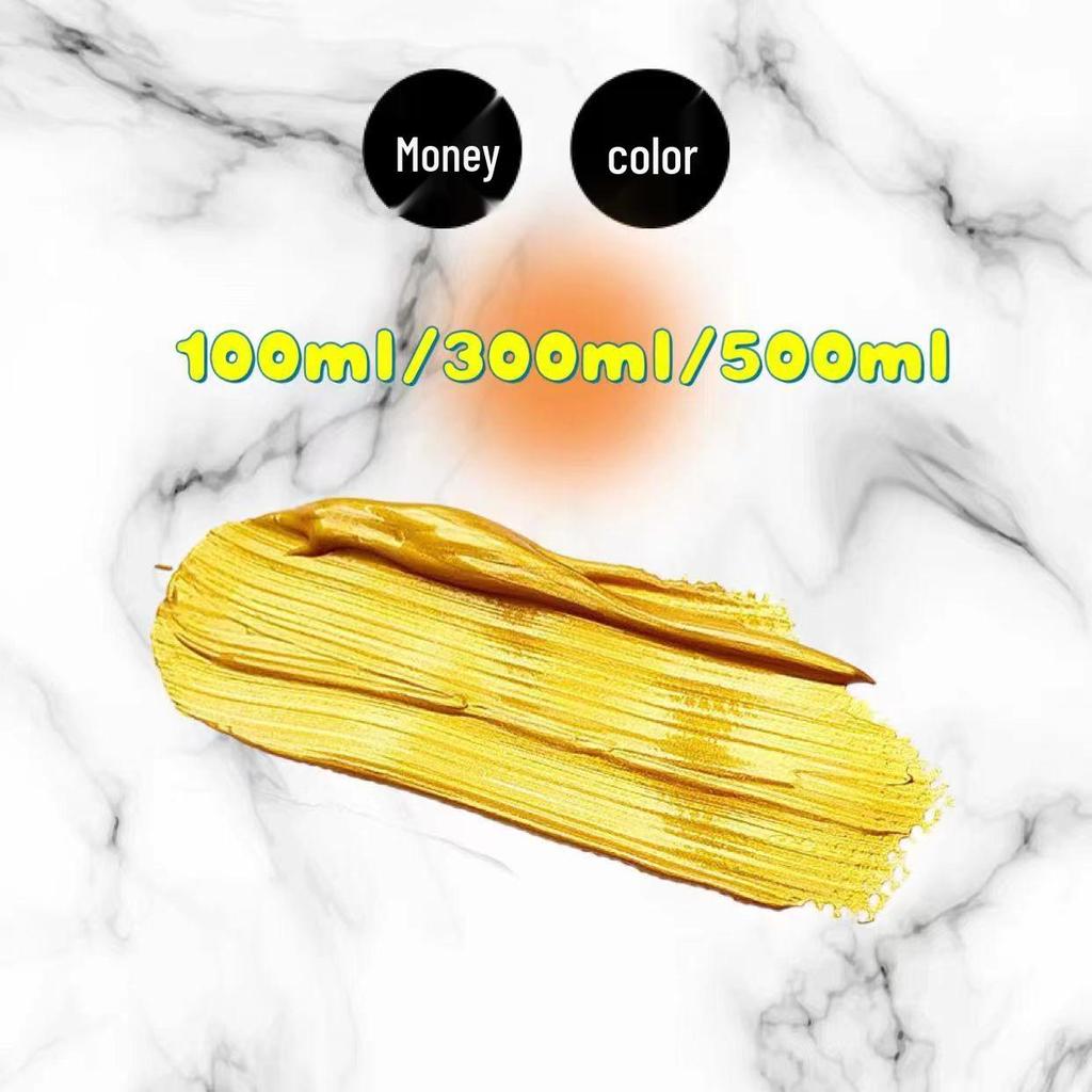 Zlatá Stříbrná Metalická Akrylová Perleťová Barva - Voděodolná, Světle Zlatá, Barvostálá pro Dětské Razítkování & Ruční Výrobky.