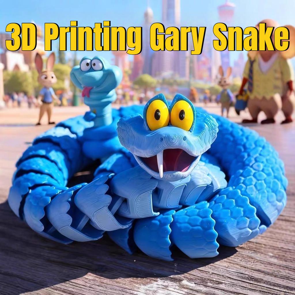 Popular New Product 3D Printing Gary Snake Activity Handicraft Ornament Gift Internet Celebrity Creative Figurine Periphery