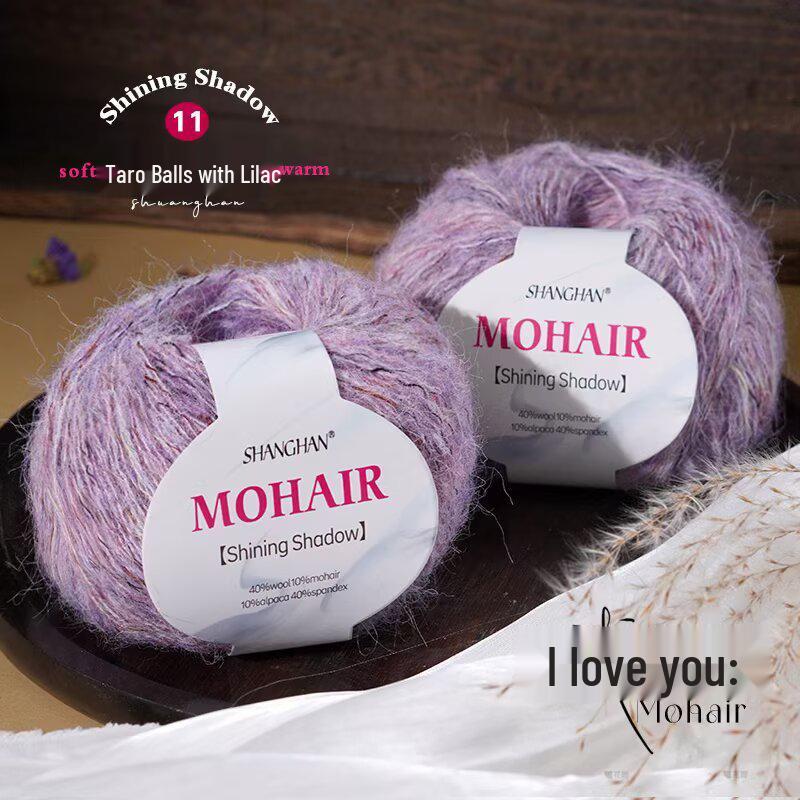 Mohair Silk Gradient Wool Scarf & Knitted DIY Kit for Sweater, Coat, Hat, Shawl