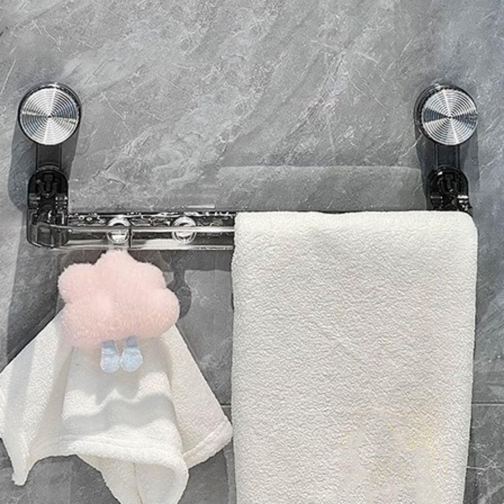 Punch Free Towel Storage Rack Wall Mounted Faucet Shelf Practical Towel Bar for Home
