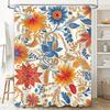 Colorful Floral Shower Curtain Luxury Bathroom Decor with Vivid Patterns for Home Decoration In Various Sizes