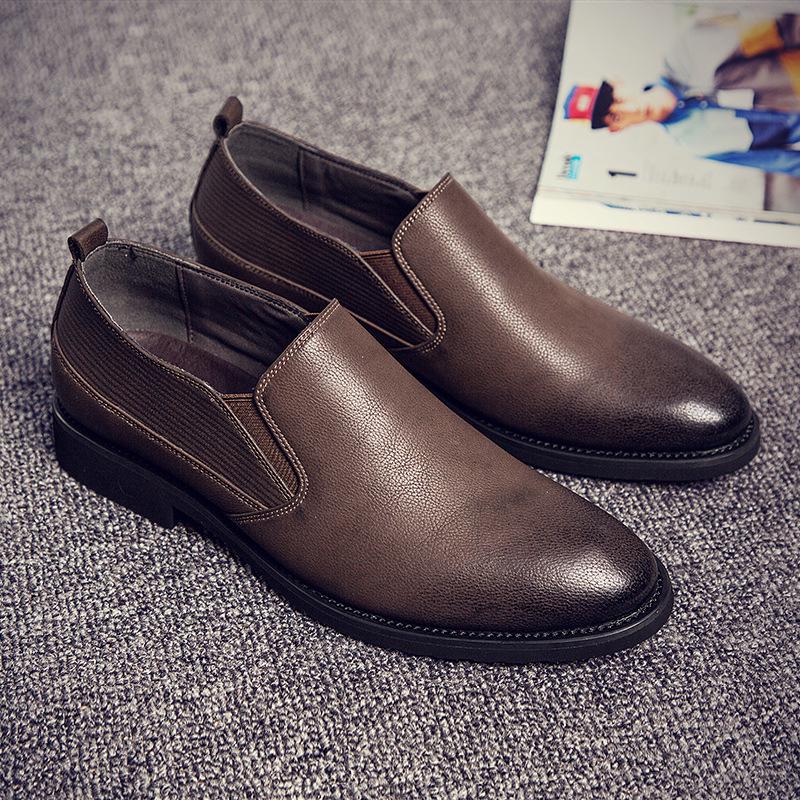 

Мужские туфли-броги, деловые туфли, кожаные туфли, мужские туфли на плоской подошве, настоящие ретро-оксфорды с острым носком, мужская обувь Zapatos hombre 10 хаки