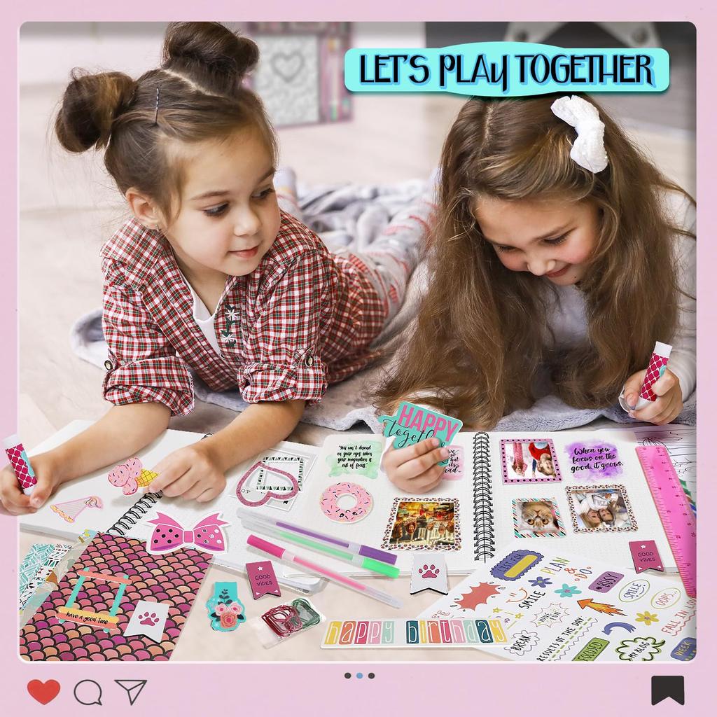 Eggbox Stationery Set for Girls Diary Set with Ring Notebook and Sticker Book Cute Stationery with Stylish Design Perfect for Elementary School