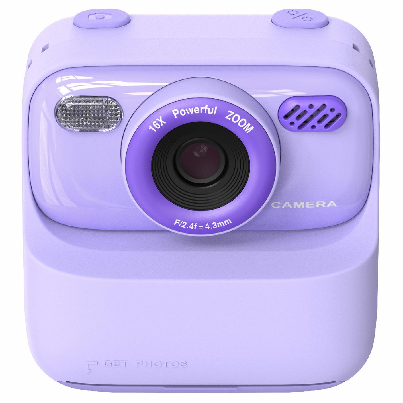

P79 Photo Instant Print Kids Digital Camera Fun Game HD 1080P Dual Lens Camera Purple