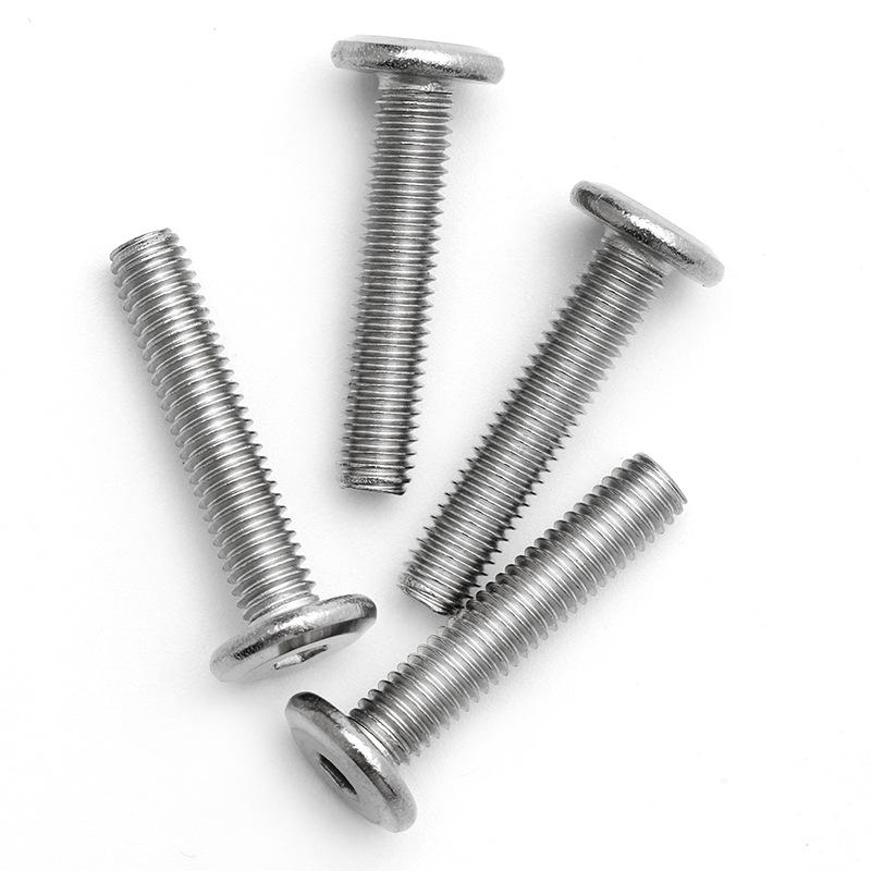 304 Stainless Steel Chamfered Hex Screw, Inch Size, Large Flat Head Furniture Bolt