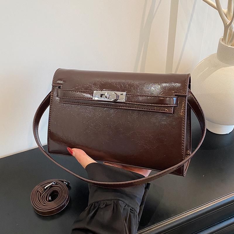 Herbst und Winter Retro Maillard Mode kleine Tasche Damen neue Umhänge kleine quadratische Tasche einzelne Schulter Achseltasche