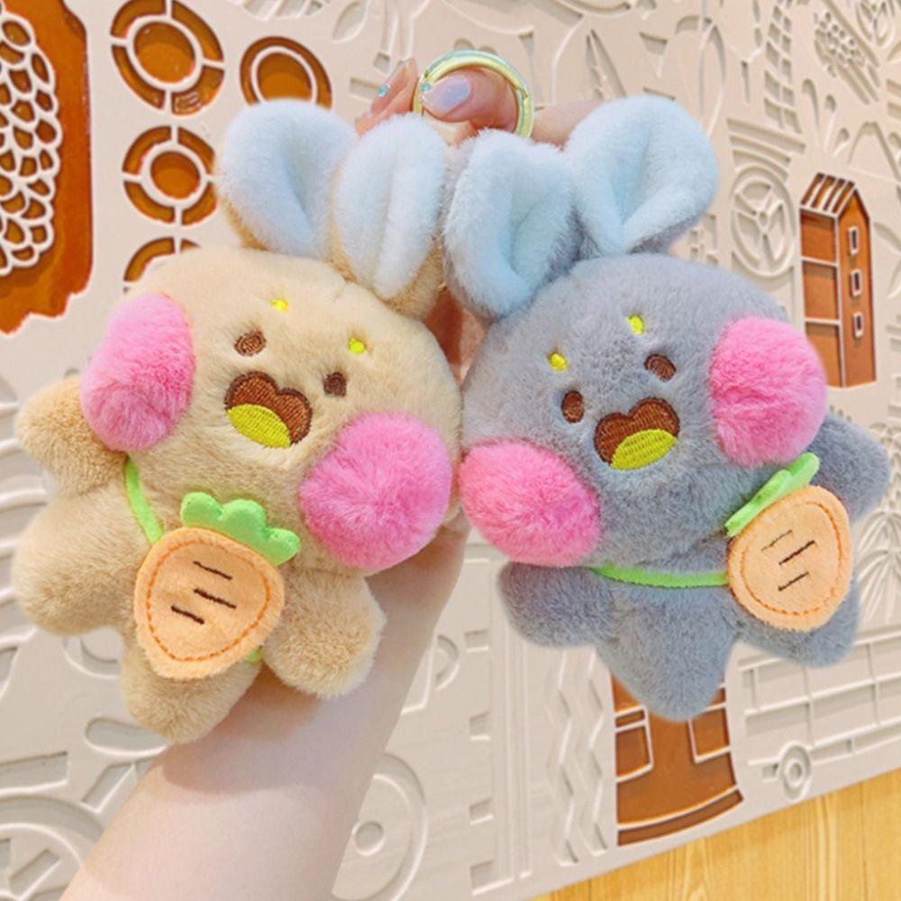 Backpack Decor Rabbit Plush Keyring Rabbit Doll Toy Cartoon Plush Pendant Couple