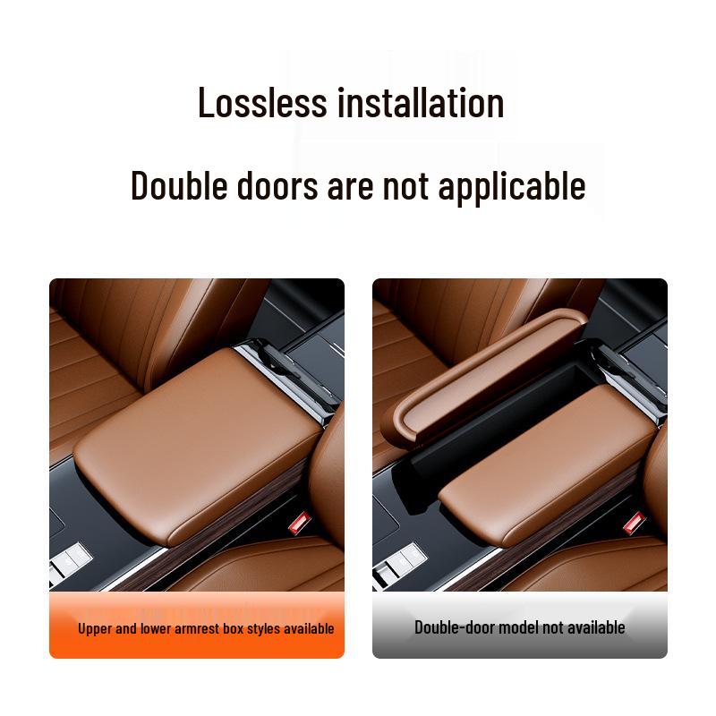 High-End Multifunctional Car Console Storage & Cup Holder with Tissue Box