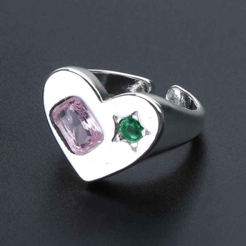Adjustable Rings Zircon Rings Engagement Rings Y2K Rings Aesthetic Jewelry Alloy Material Great Gift for Women Gifts