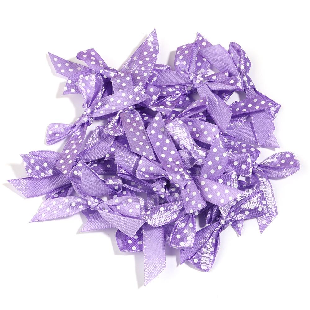 50pcs/lot Color Polka Dot Bow Ribbon Tied Bows for Clothing Gift Party Decoration DIY Hairpin Handcraft Accessories Materials