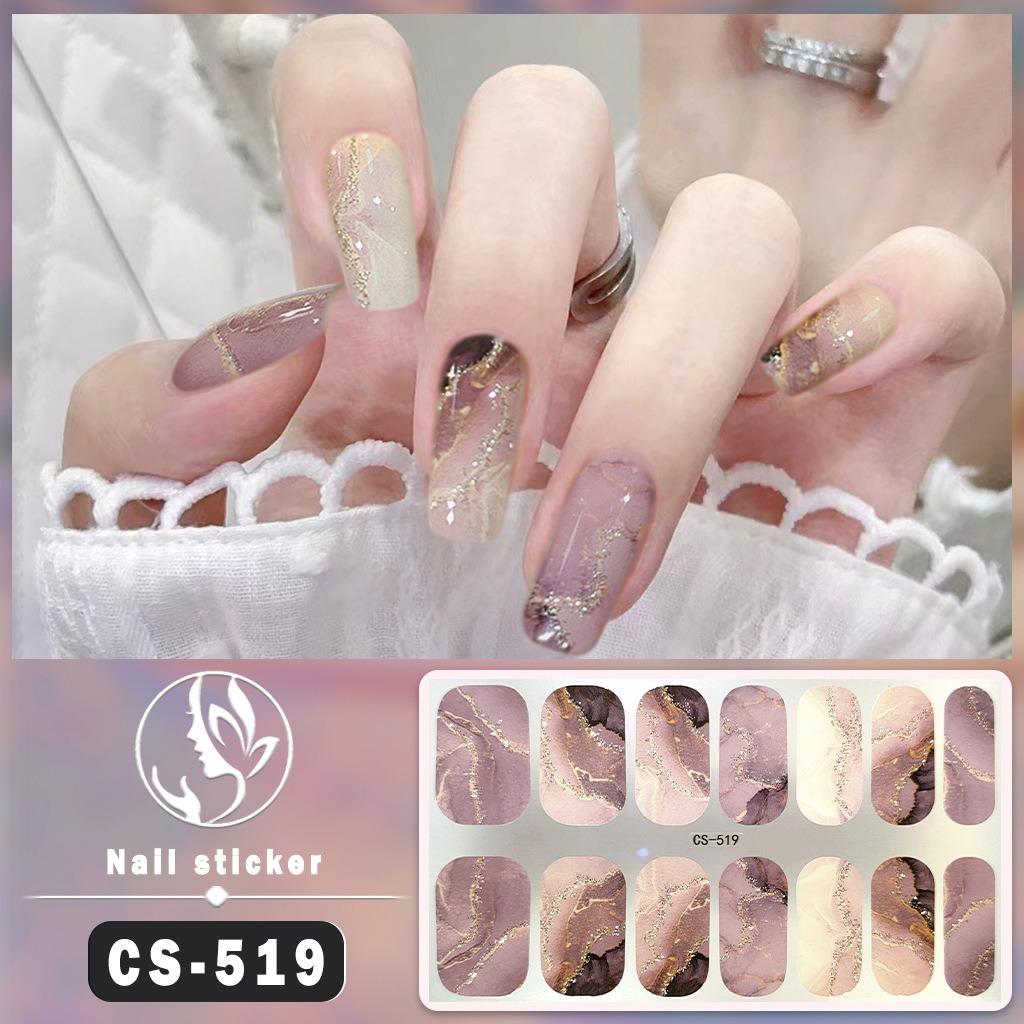 New Series of Waterproof Nail Stickers Made From Soak-free Gel Polish, Full Coverage, Solid Colour, with Iridescent Effect, Nail Paper, Nail Patch