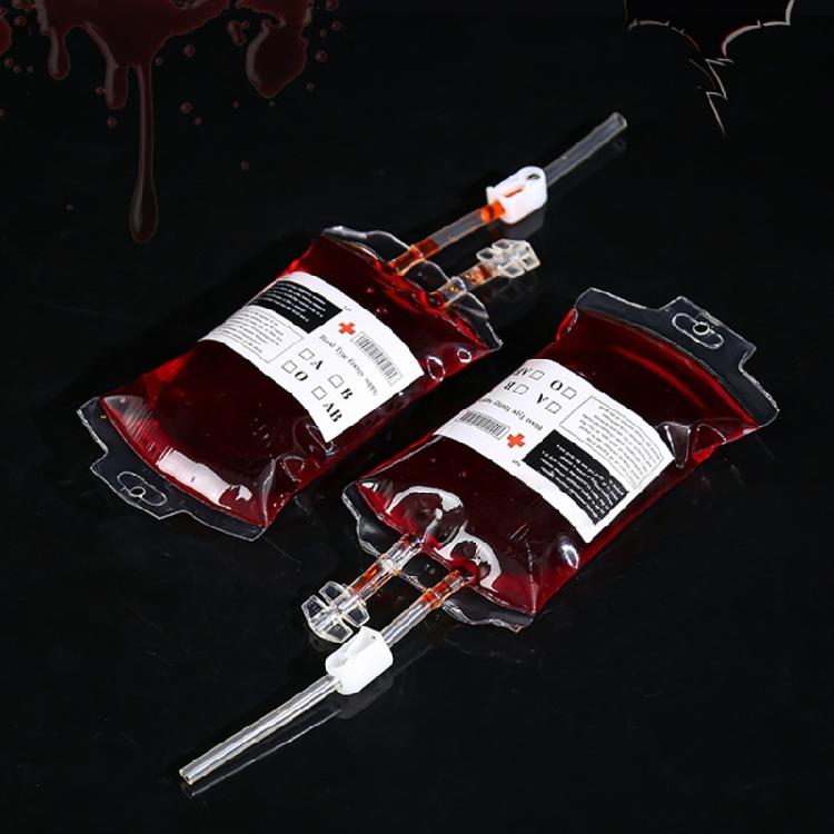 PVC Transfusion Bag for Halloween Parties Creepyand Practical Beverage Holder