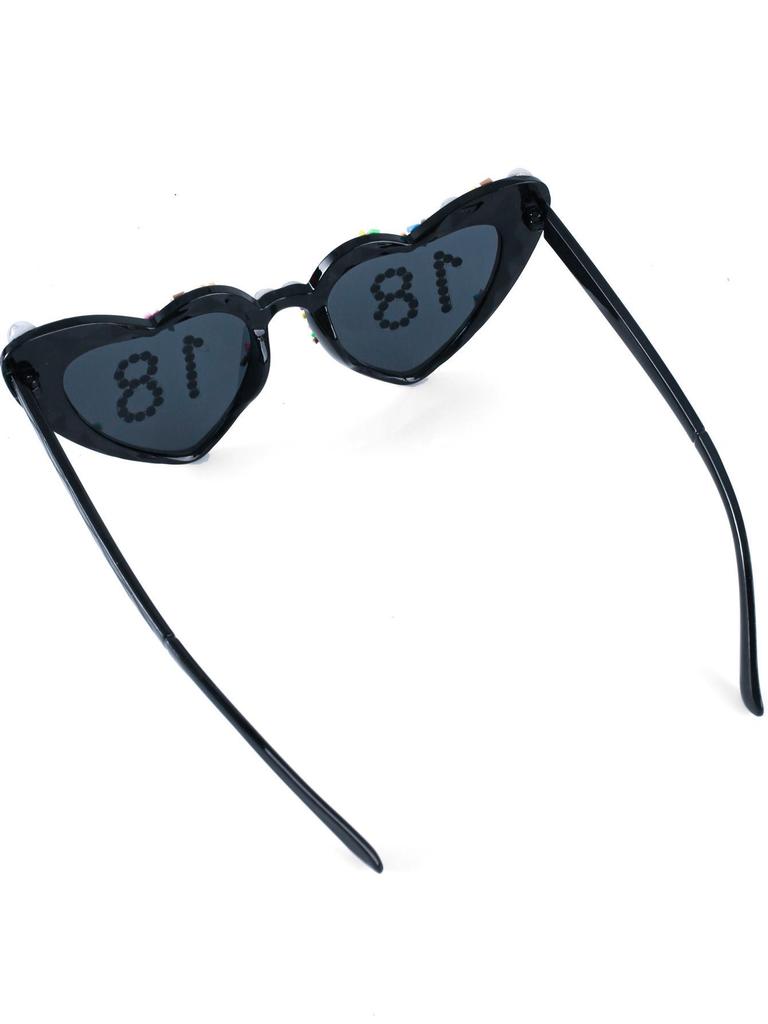 TEMU Black Birthday Party Sunglasses, Unisex Sexy Design 2025.